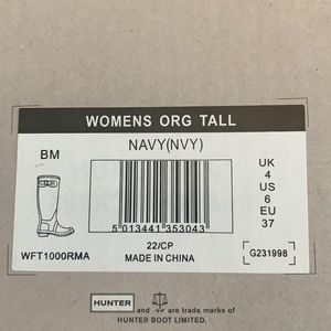 Hunter boots, size 6